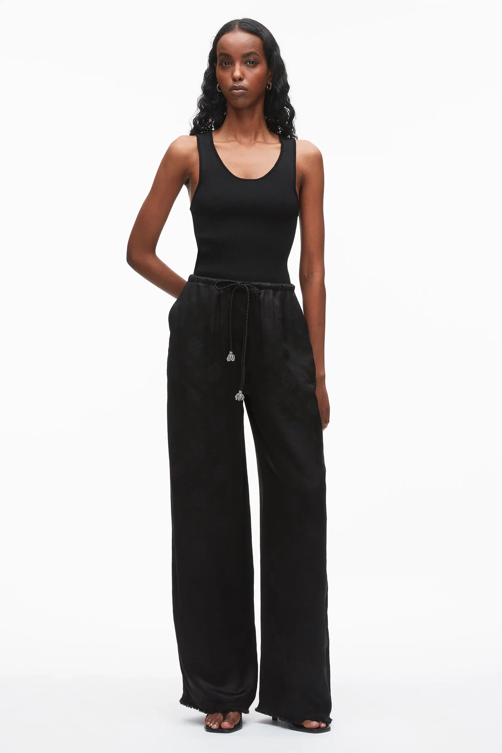 Image of Floral Jacquard Pull-On Pant