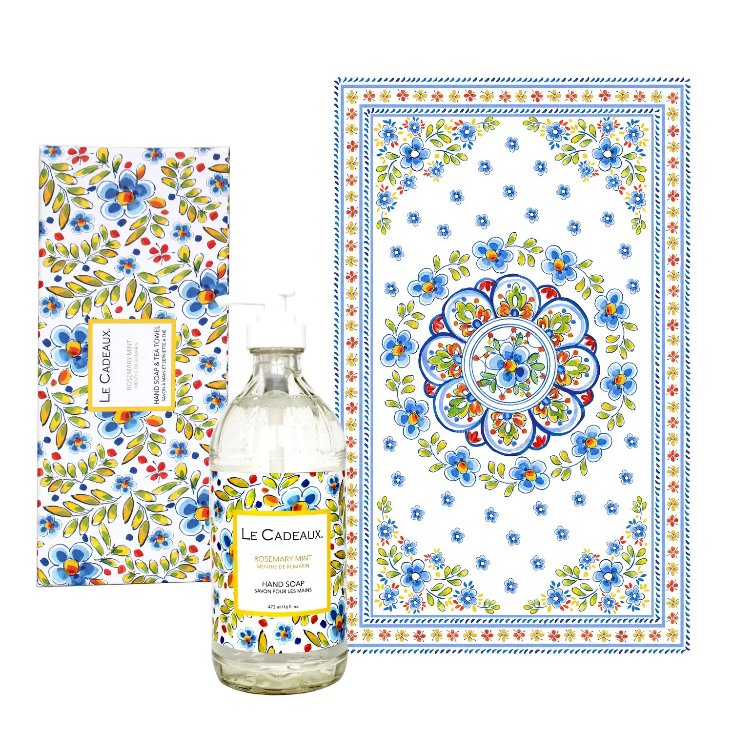 Image of Gift Box Hand Wash & Towel Rosemary Mint