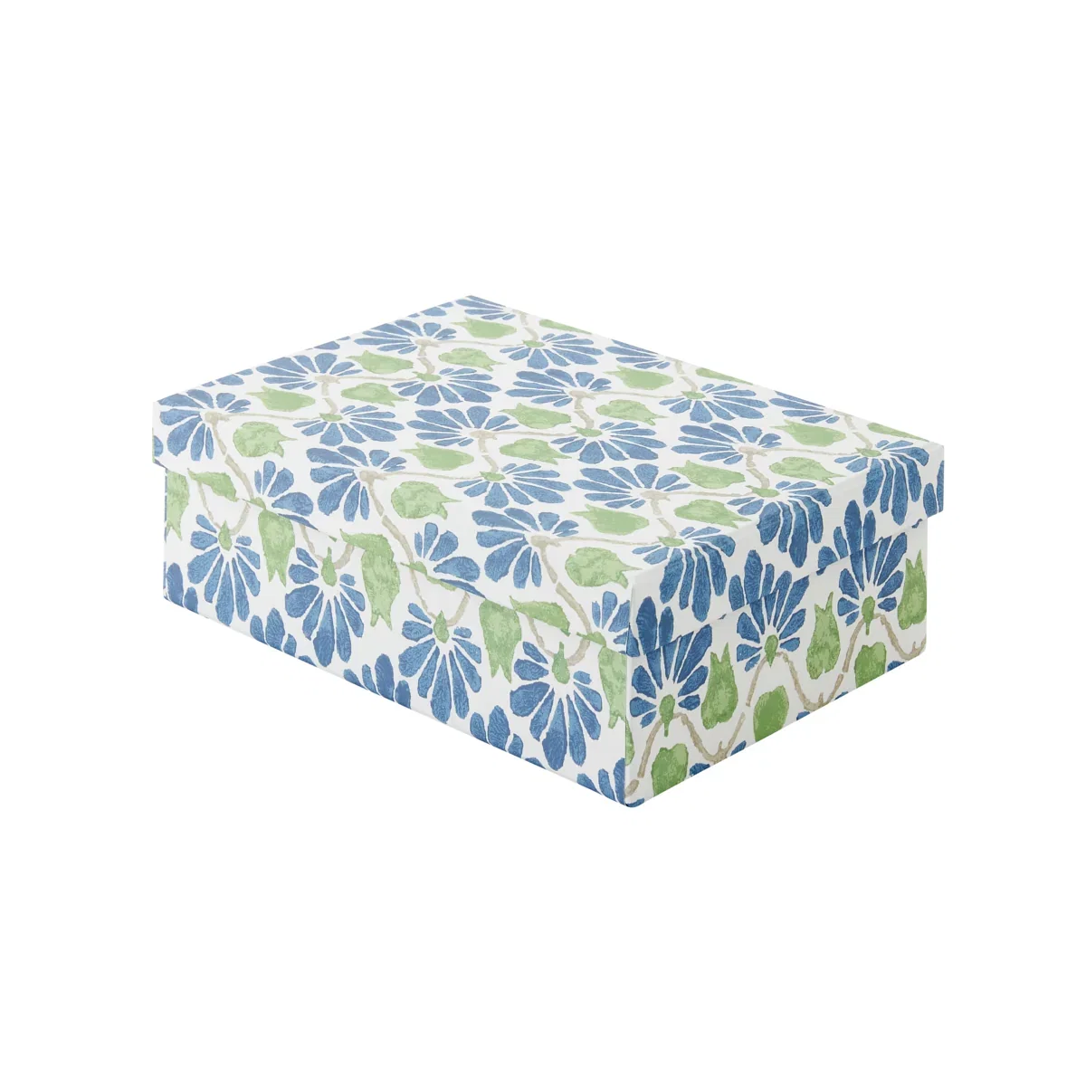 Image of Storage Box Small Ginko Tulips Blue/Green