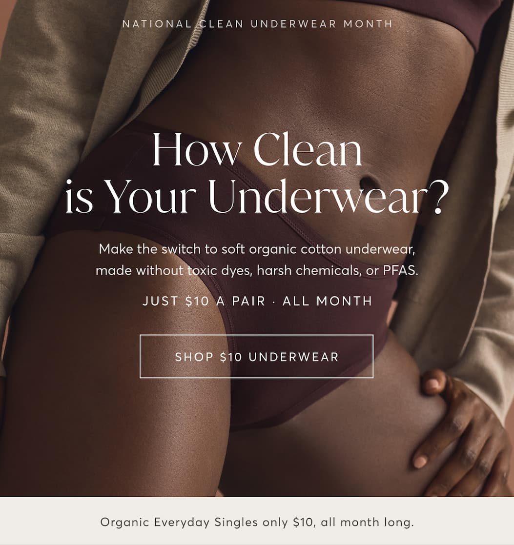 How Clean is Your Underwear? | shop $10 underwear