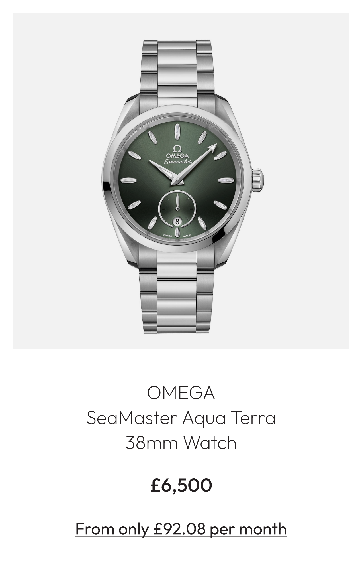 OMEGA SeaMaster Aqua Terra 38mm Watch 220.10.38.20.10.001