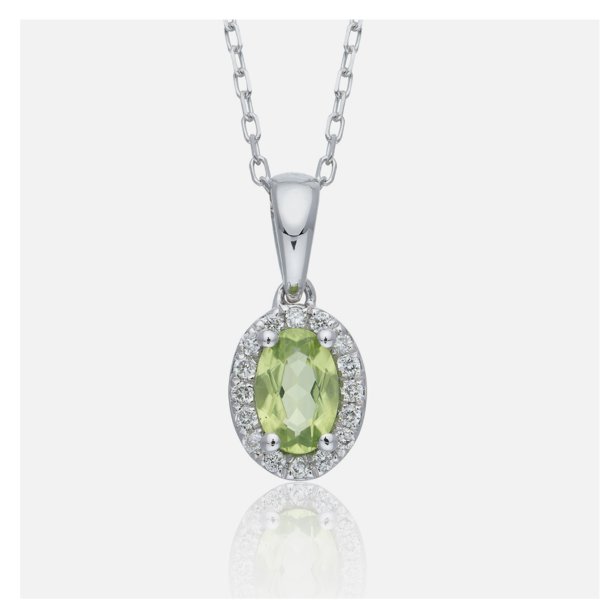 9ct White Gold 0.60ct Oval Peridot & 0.08ct Diamond Pendant 9ct White Gold 0.60ct Oval Peridot & 0.08ct Diamond Pendant 9ct White Gold 0.60ct Oval Peridot & 0.08ct Diamond Pendant 9ct White Gold 0.60ct Oval Peridot & 0.08ct Diamond Pendant 9ct White Gold 0.60ct Oval Peridot & 0.08ct Diamond Pendant