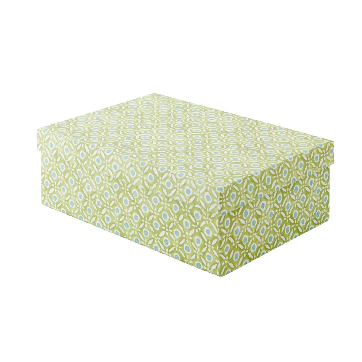 Image of Storage Box Medium Batik Dots Green/Aqua