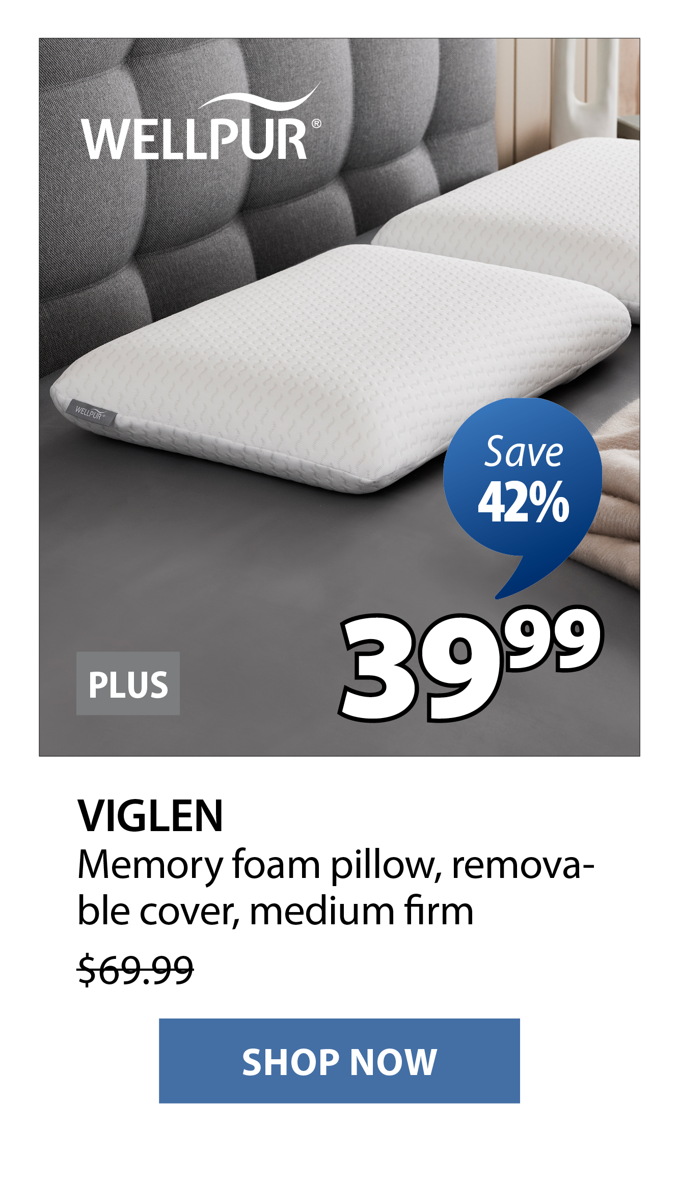VIGLEN Memory foam pillow | Save 42%