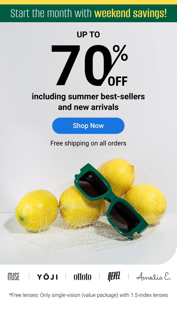 Up to 70% OFF glasses