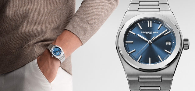 Raymond Weil A.R.T. Date 38mm Blue Dial & Stainless Steel Watch