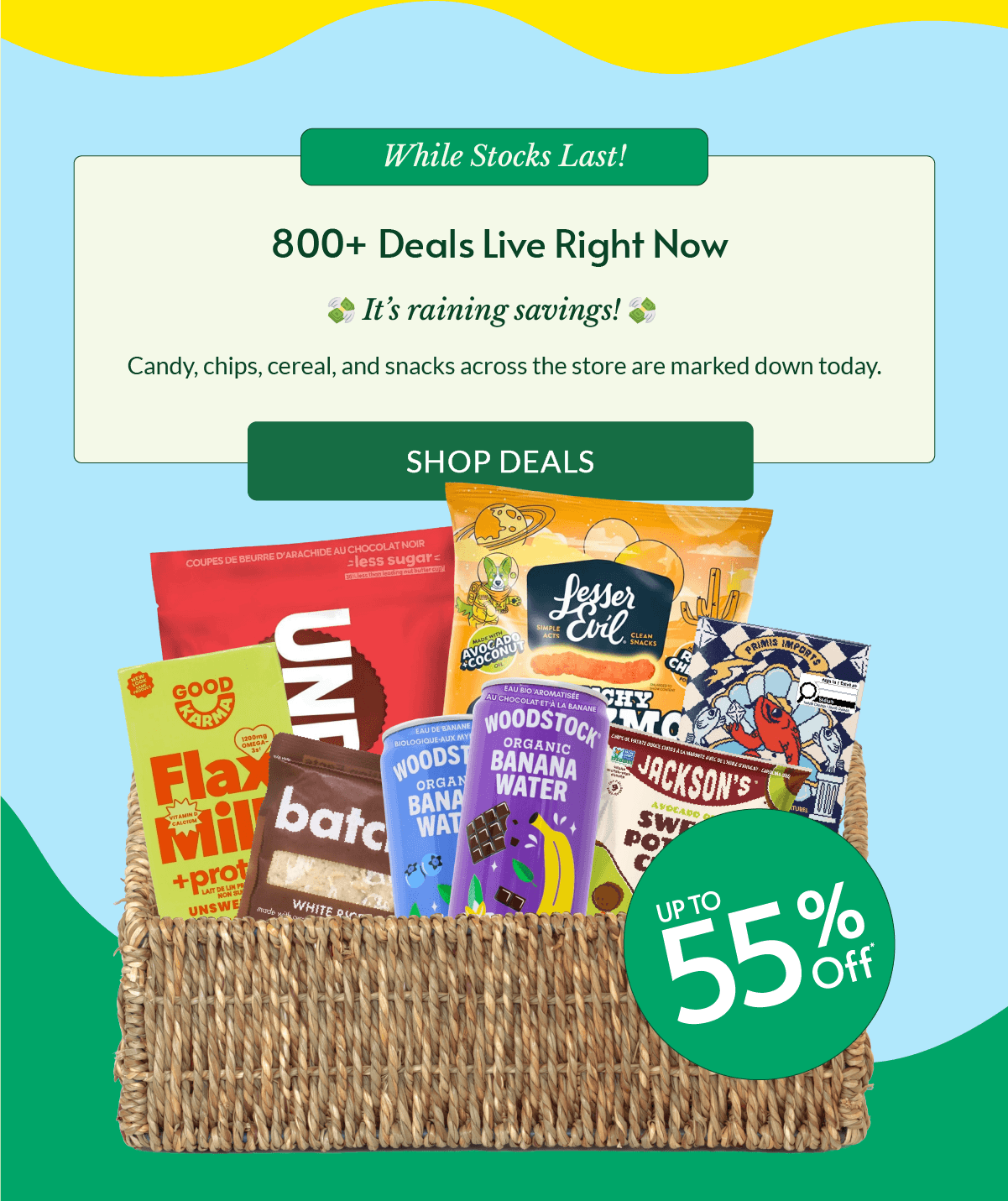 SALES BANNER / UP TO 55% OFF