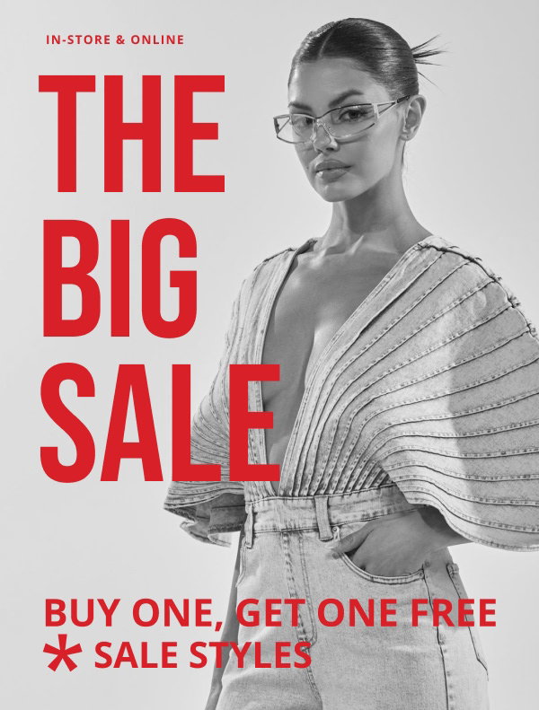 THE BIG SALE. IN-STORE & ONLINE. BUY ONE, GET ONE FREE