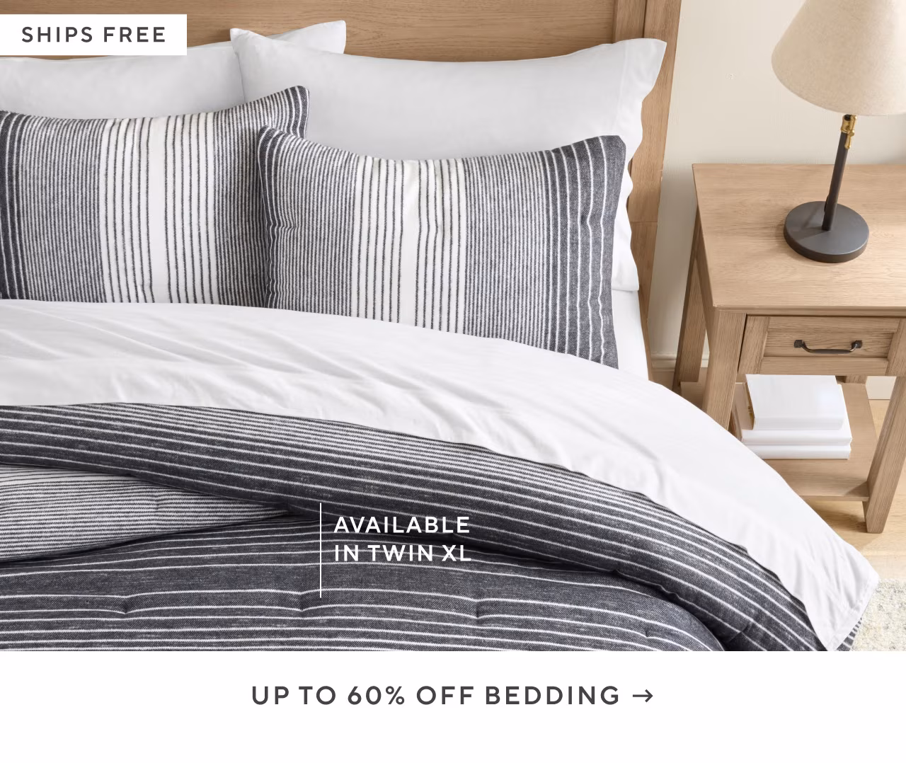 Up to 60% off bedding
