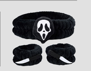 Ghost Face Headband and Wristbands Set
