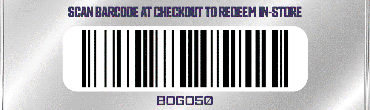 Scan the barcode in-store to claim your discount