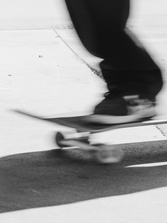 Foot on skateboard
