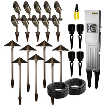 VOLT Low Voltage LED Outdoor 17-Light Kit with 150W Transformer