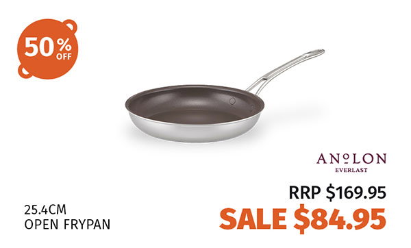 Anolon EverLast Ceramic Stainless Steel Induction Open Frypan 25.4cm