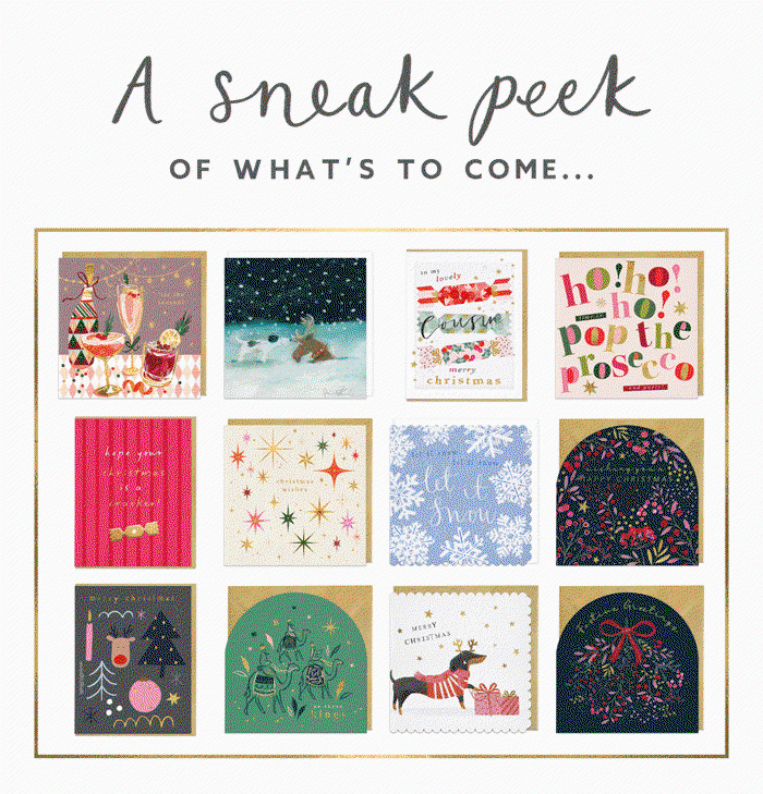 A sneak peek at twelve new illustrated Christmas card designs from Whistlefish’s 2026 collection.