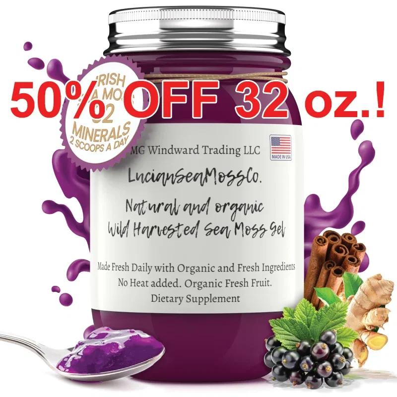 Image of Fresh Elderberry Ginger Cinnamon Infused Sea Moss Gel