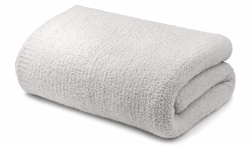 Solid King Blanket in Stone
