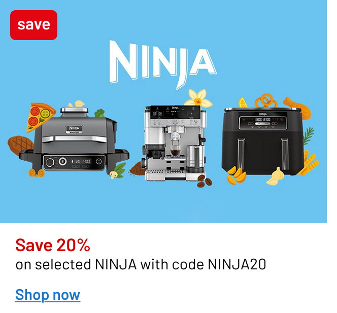Save 20% on selected NINJA with code NINJA20