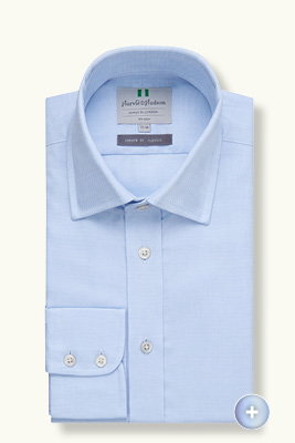 Blue Textured Semi Plain BC Classic Fit Shirt