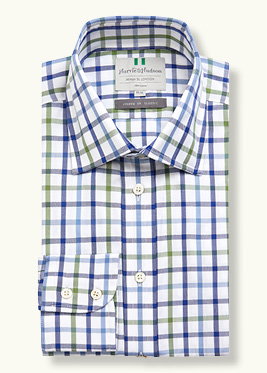 Blue and Green Check BC Classic Fit Shirt