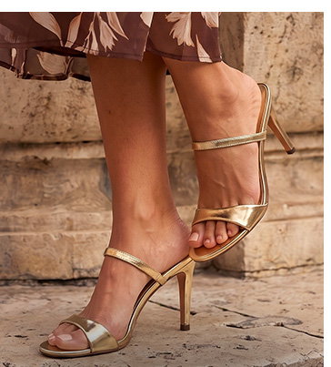 'Kay' Slip On Stiletto Heel Mules With Open Toe