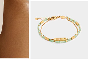  'August' Waterproof Gold Birthstone Bracelet