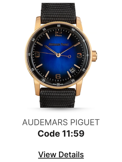 Pre-Owned Audemars Piguet Code 11:59 18k Pink Gold Blue Dial