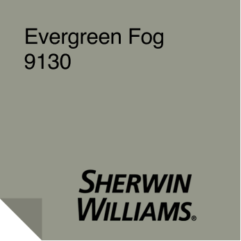Sherwin-Williams  Evergreen Fog Paint Sample 9130