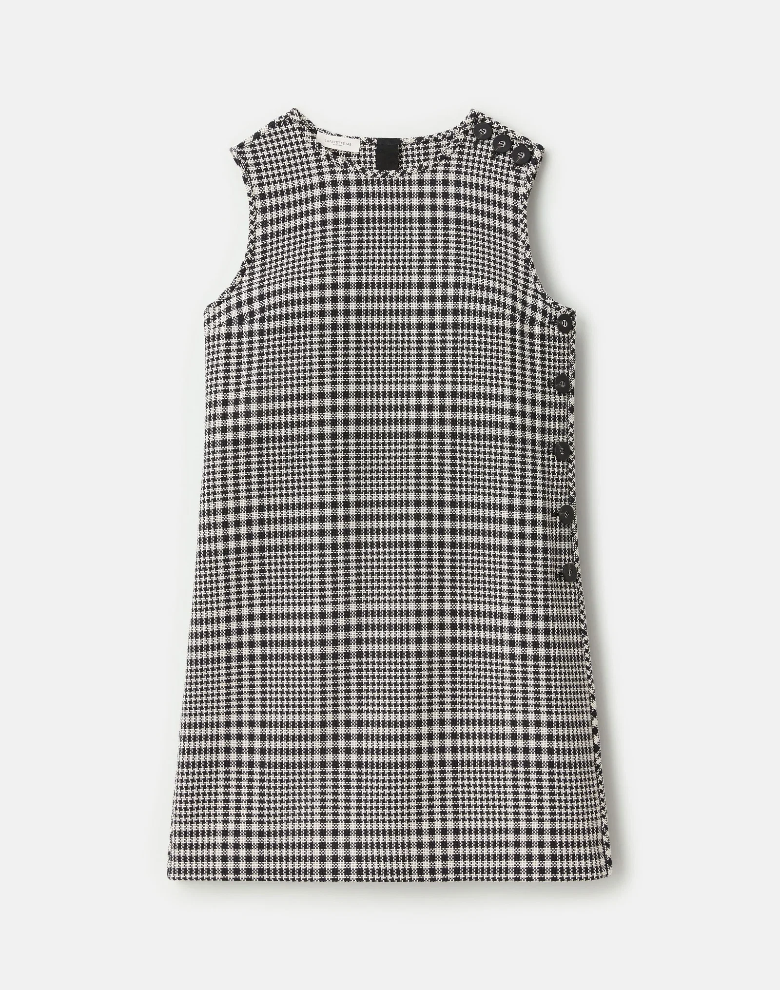 Lafayette 148 NY Plaid Cotton Sleeveless Short Shift Dress