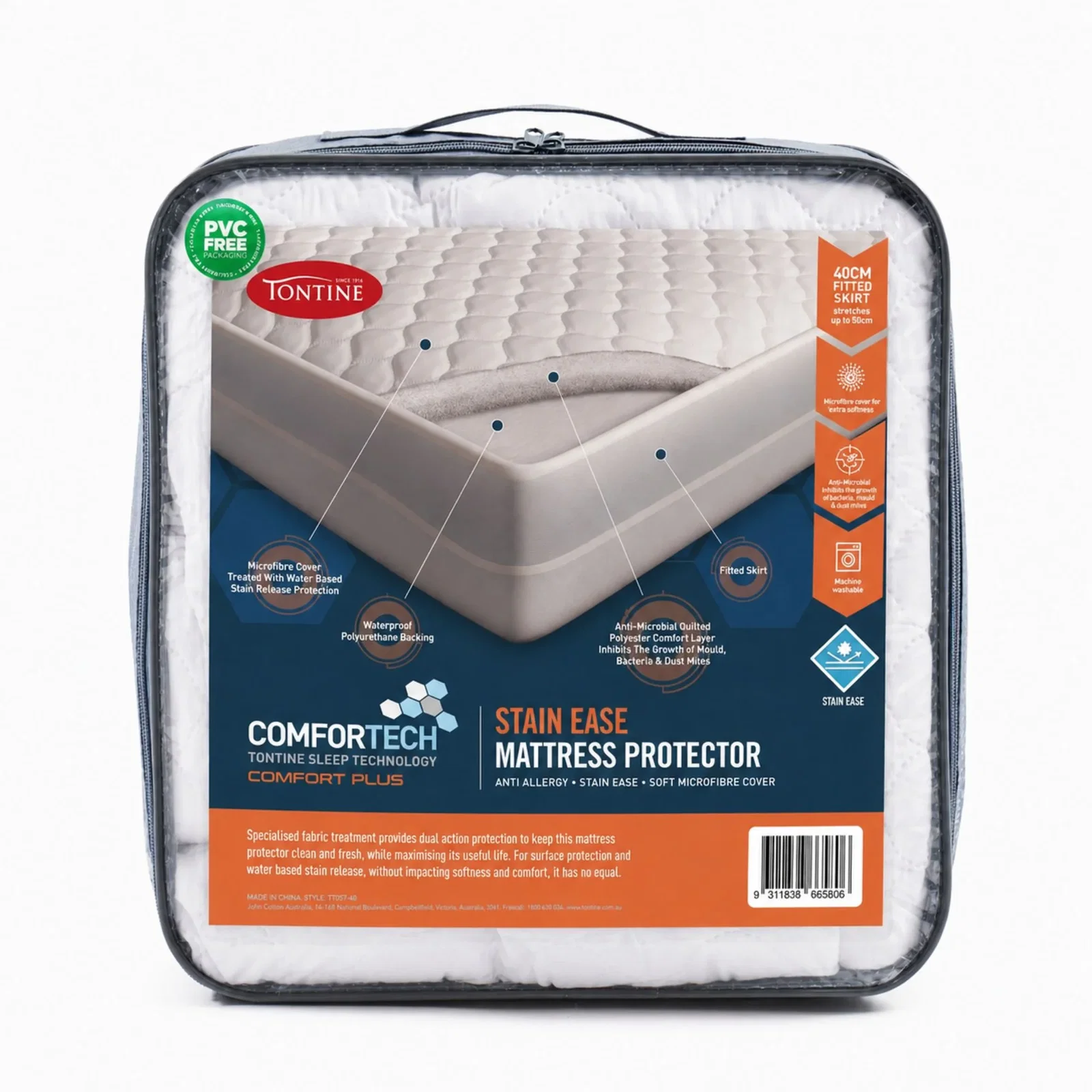 Image of Comfortech Stain Ease Mattress Protector 
