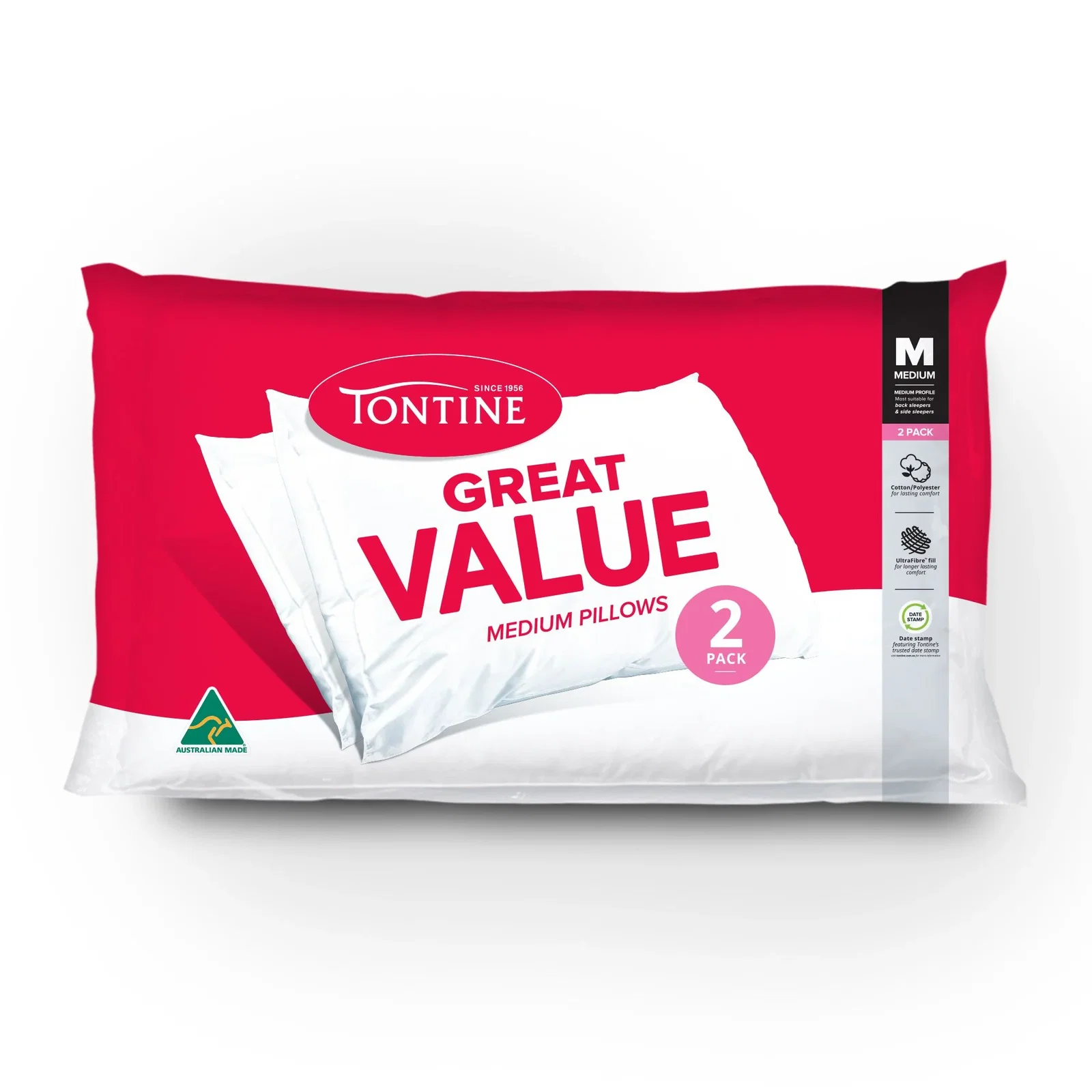 Image of Great Value Pillows 2 Pack - Medium