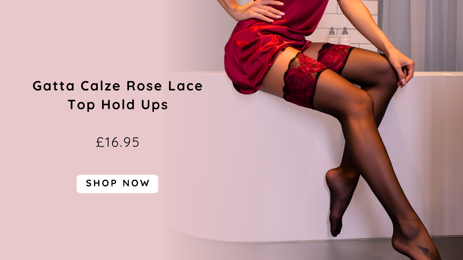 Gatta Calze Rose Lace Top Hold Ups