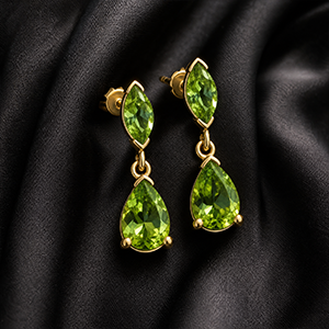 Boucles d’oreilles en péridot