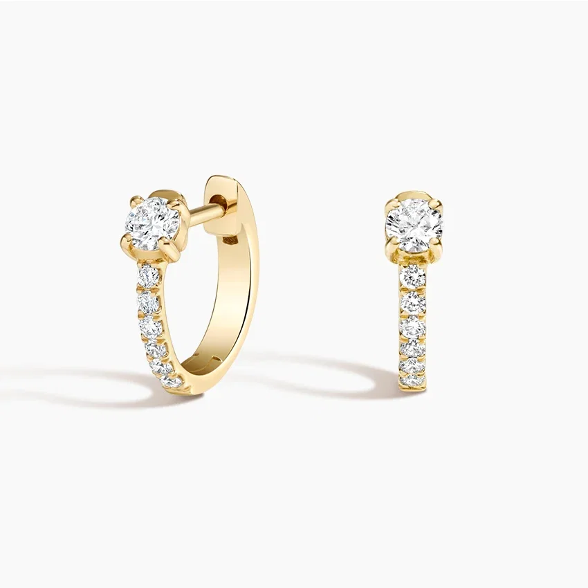 Image of 14K Yellow Gold Taylor Lab Diamond Huggie Earrings (1/3 ct. tw.)
