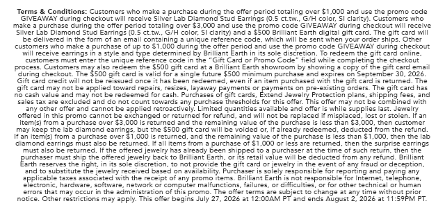 Promo Terms