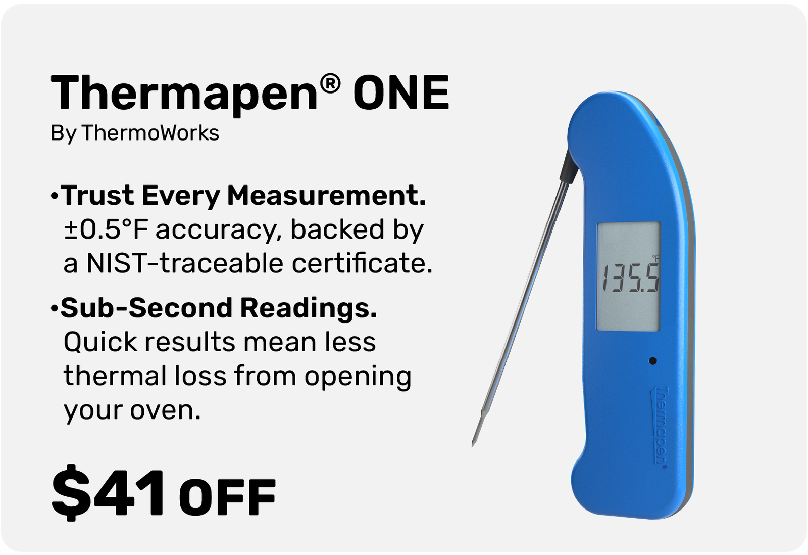 Thermapen ONE: $41 Off