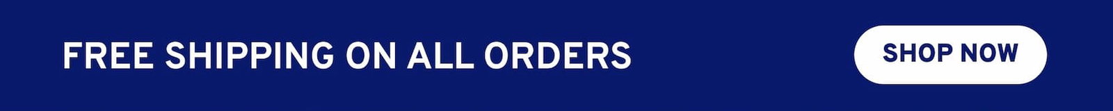 Free shipping on all orders.