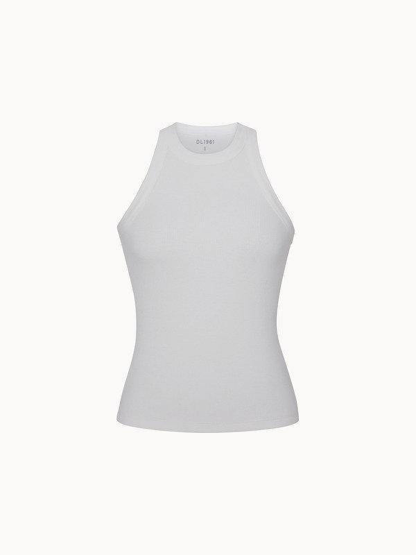 High Neck Tank — White