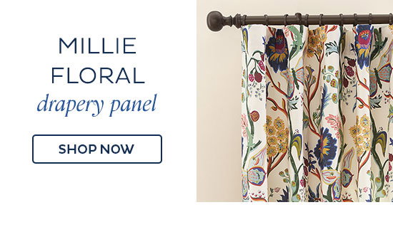 Millie Floral drapery panel - Shop Now
