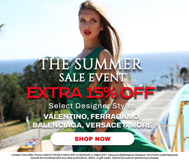 New arrivals sale: Up to 85% off featuring Christian Louboutin, Valentino, and Manolo Blahnik.