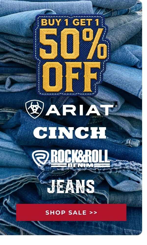 BUY 1 GET 1 50% OFF ARIAT CINCH AND ROCK AND ROLL JEANS