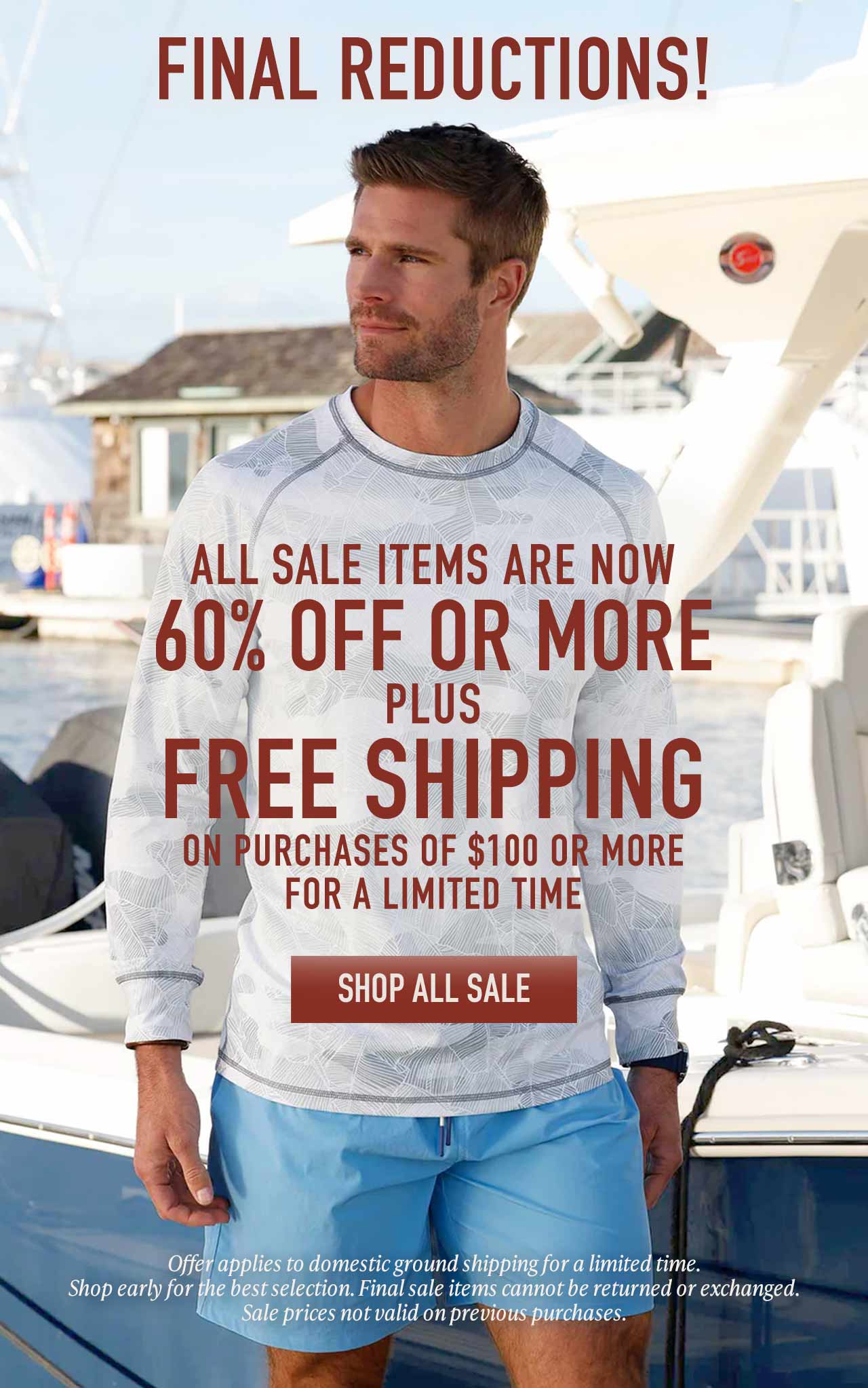 Final Reductions! All sale items are now 60% off or more, plus free shipping on purchases of $100 or more for a limited time. Shop All Sale.