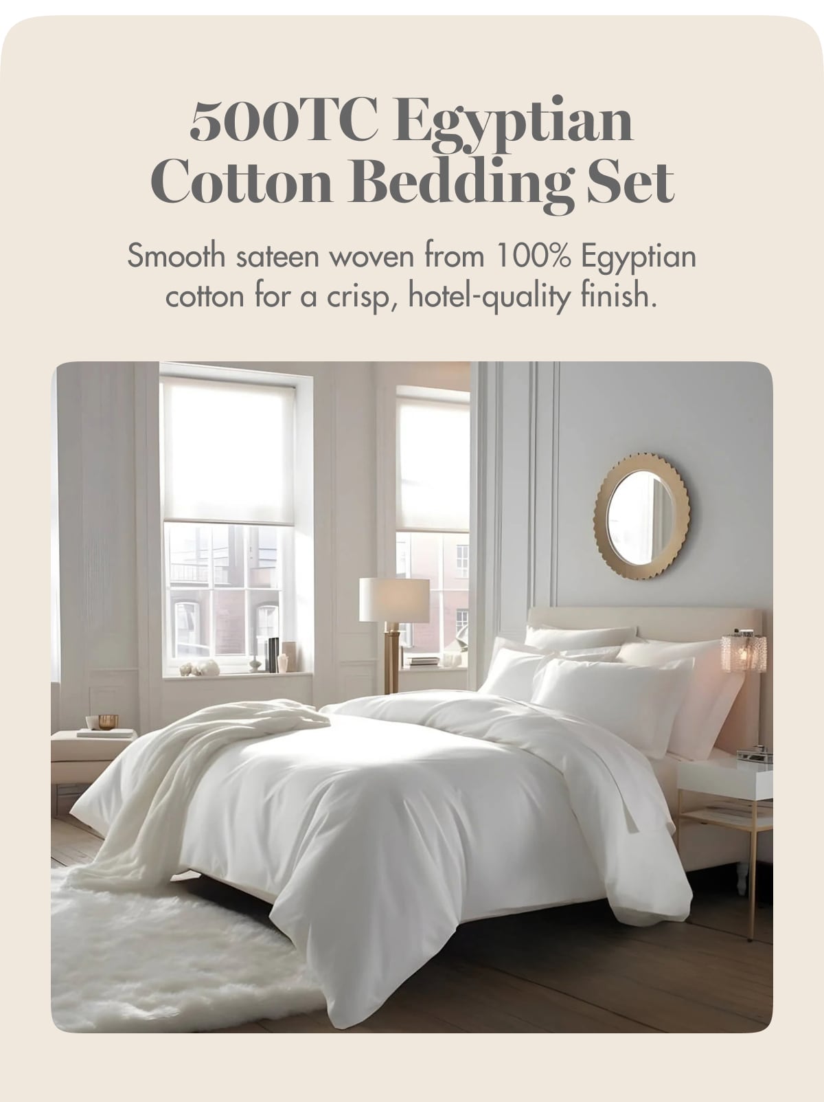 500TC Egyptian Cotton Bedding Set