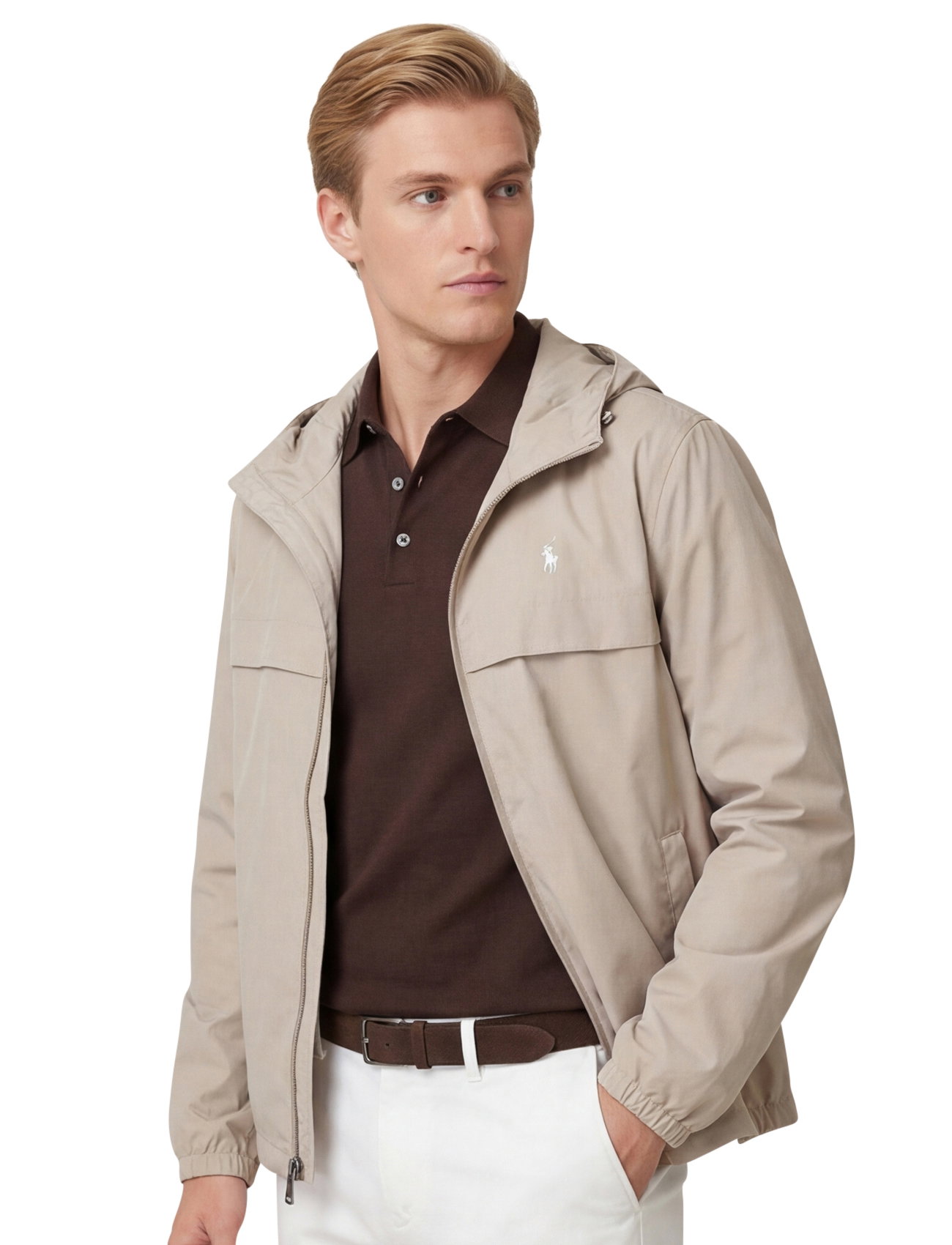 regenjas polo ralph lauren beige polyester