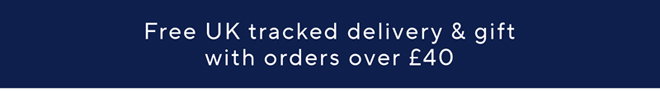 Free UK tracked delivery & gift with orders over £40