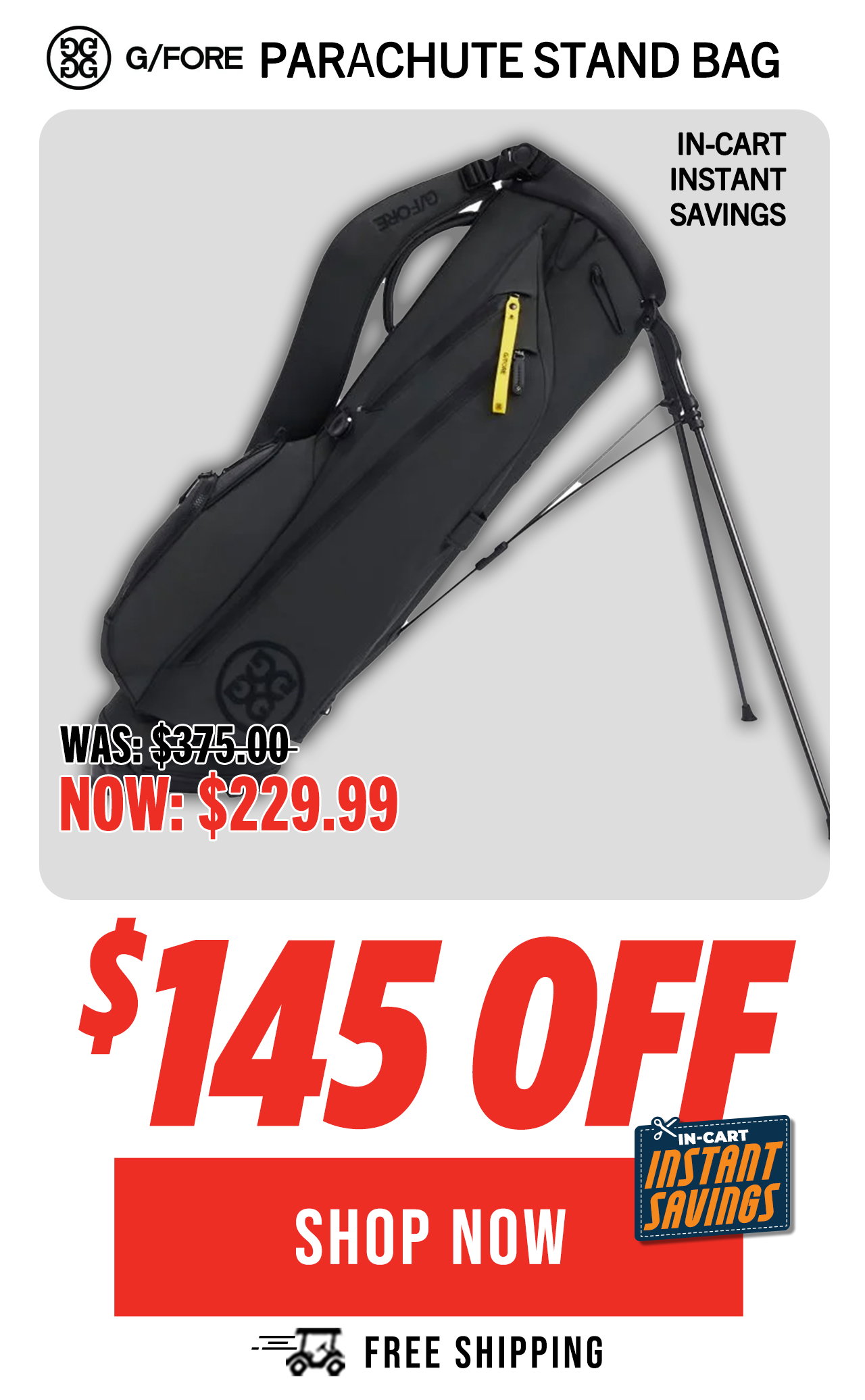 G/FORE Parachute Carry Golf Stand Bag - ON SALE