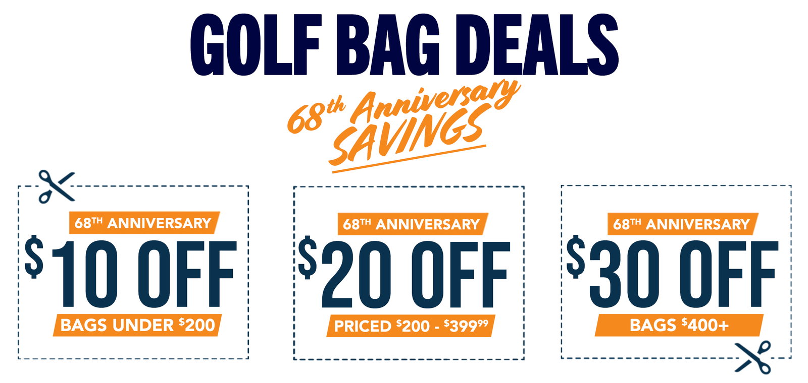 Golf Bag Coupons | Anniversary Instant Savings