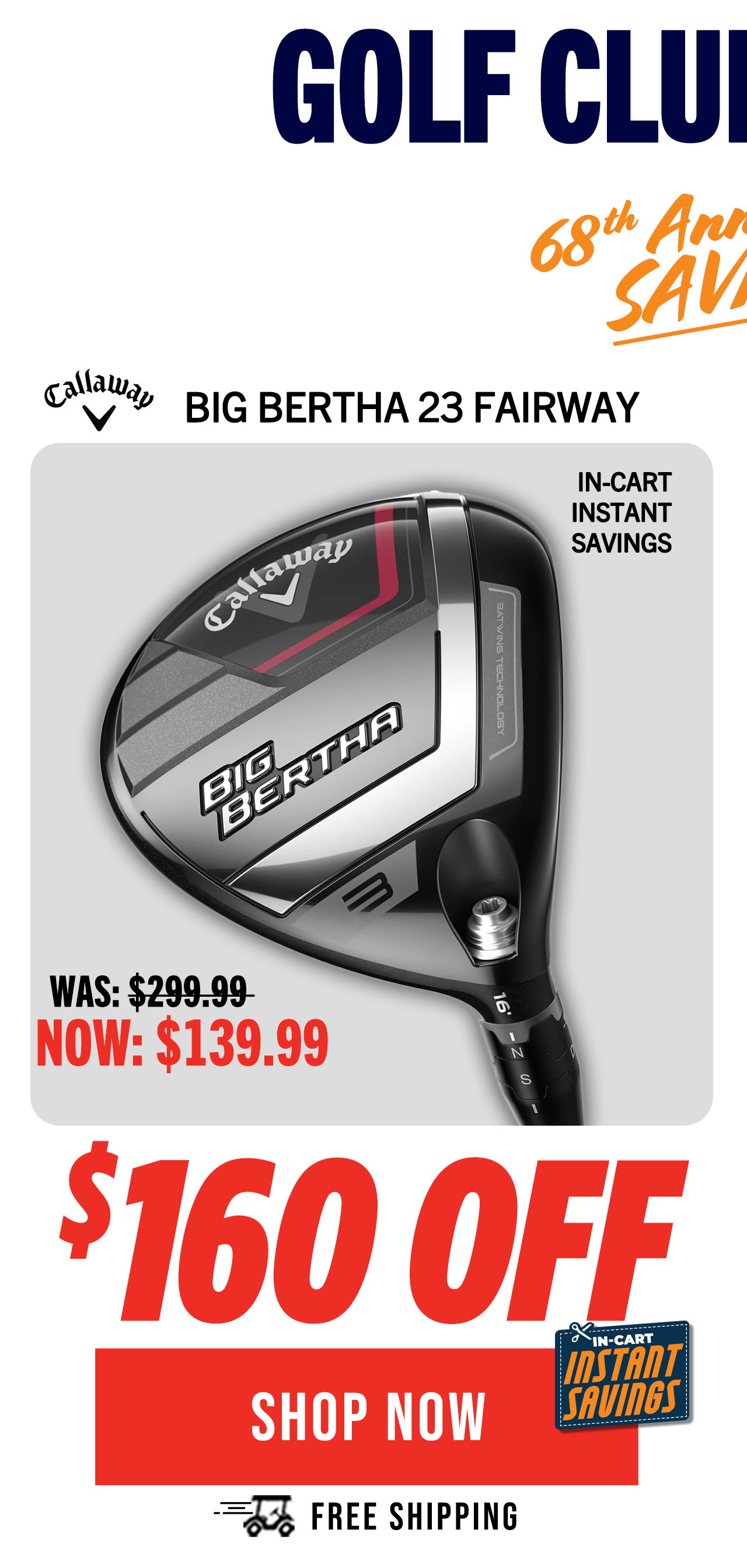Callaway Big Bertha 23 Fairway Woods - ON SALE