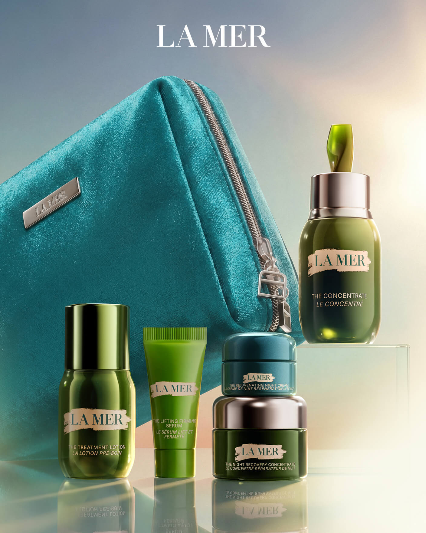 LA MER | THE TREATMENT LOTION LA LOTION PRE-SOIN | LA MER | THE LIFTING FIRMING SERUM LE SÉRUM LIFT ET FERMETE | LA MER | THE NIGHT RECOVERY CONCENTRATE LE CONCENTRÉ RÉPARATEUR DE NUIT | LA MER | THE CONCENTRATE LE CONCENTRÉ