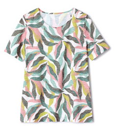 Burn out print t-shirt